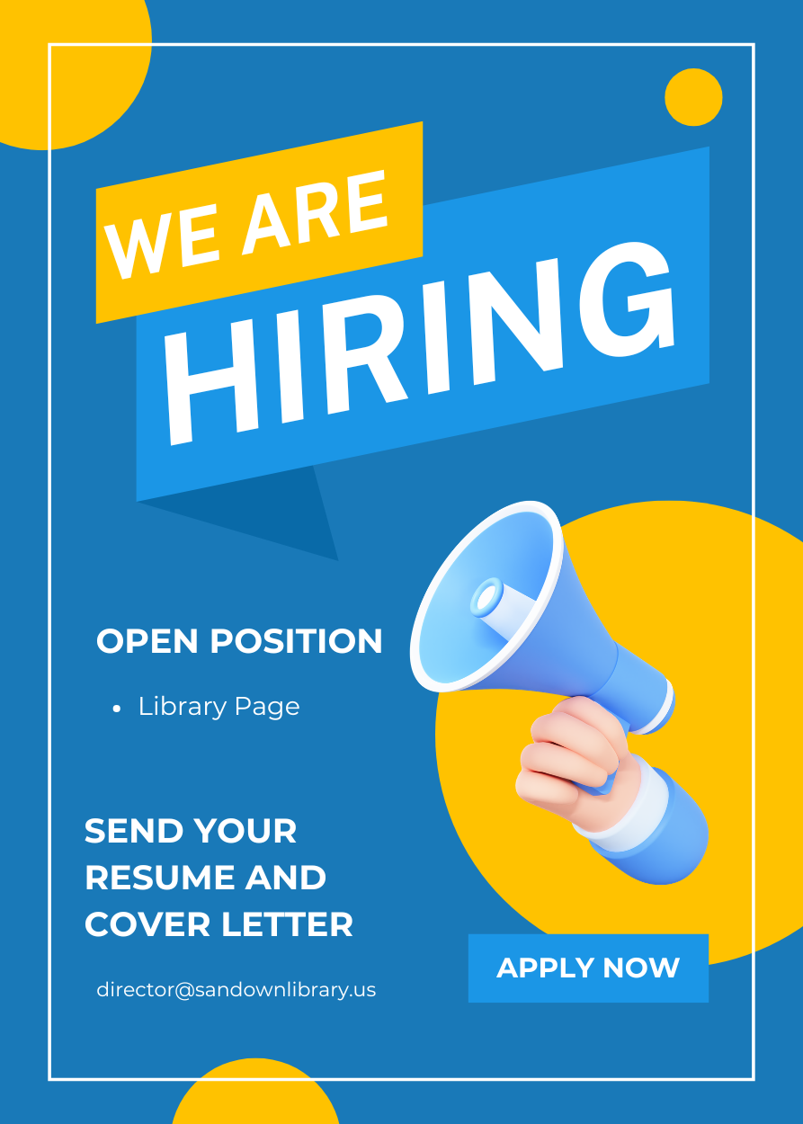 hiring ad for library page