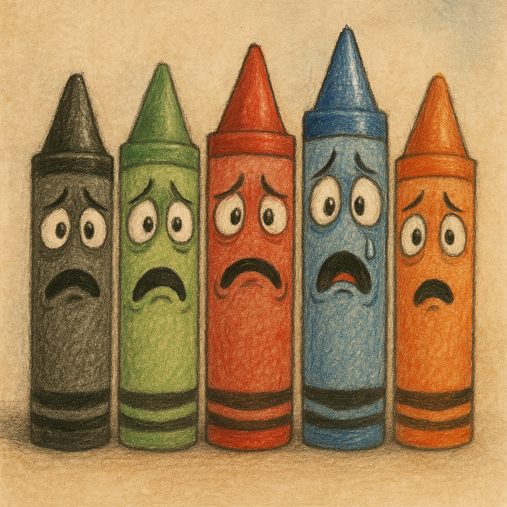 distressed crayons