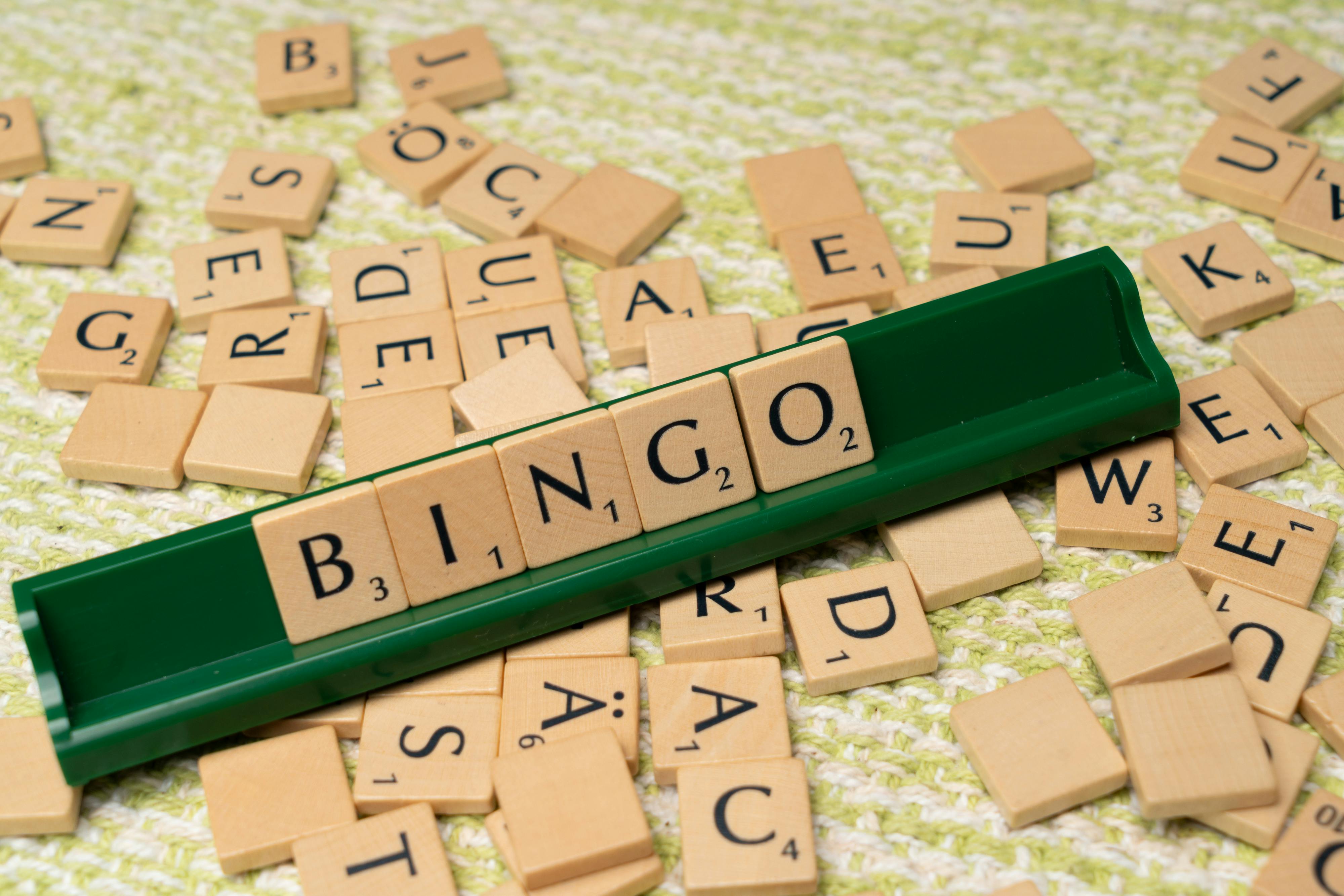 bingo on scrabble tiles