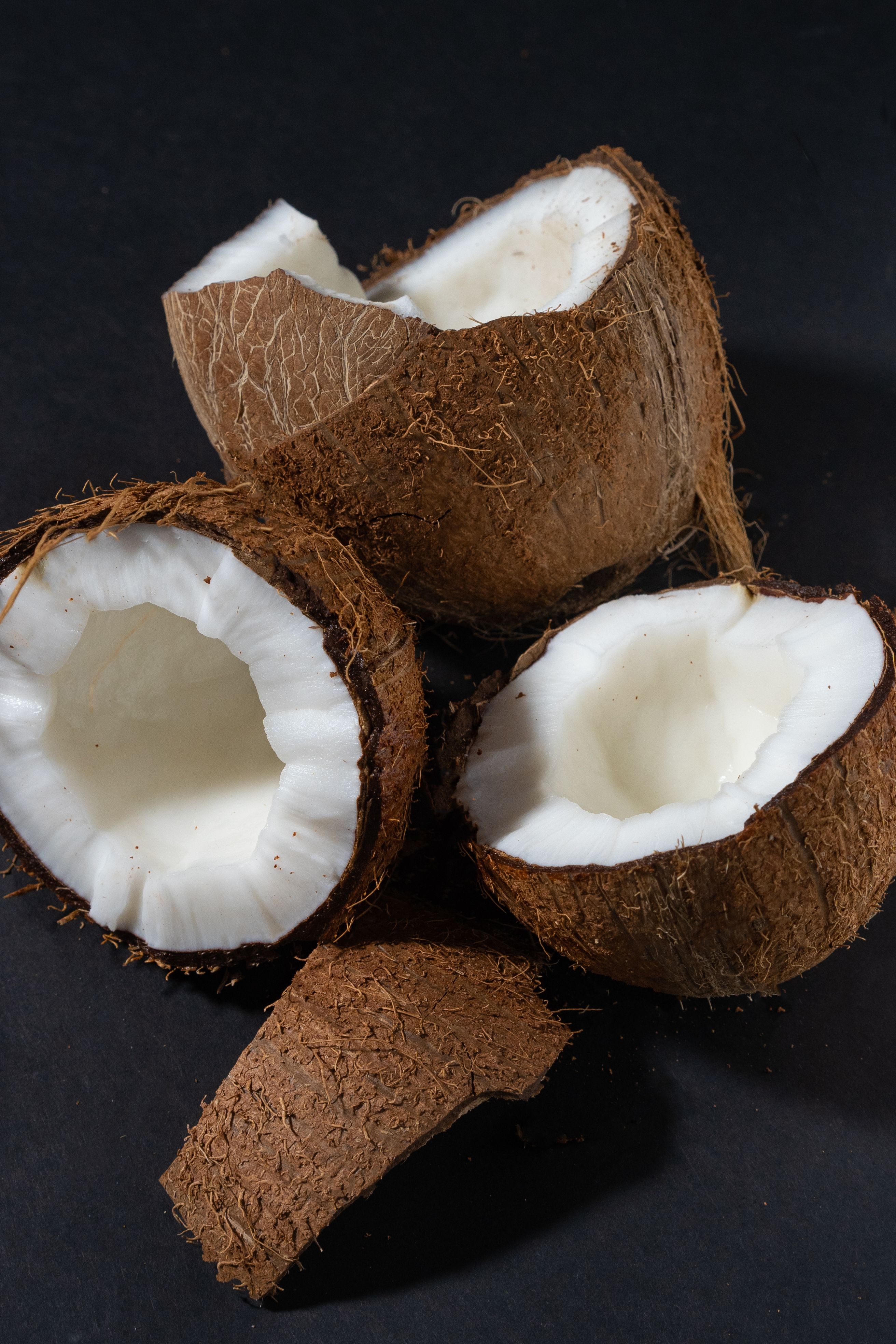broken coconuts