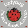 A large ladybug reading a book in the middle of the words "Ladybug Picture Book Awards"