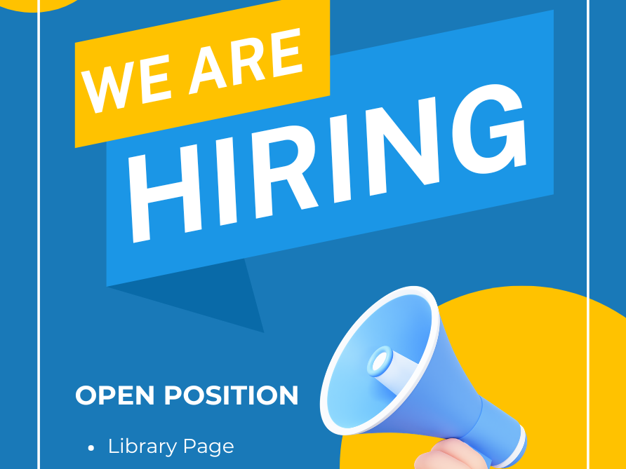 hiring ad for library page