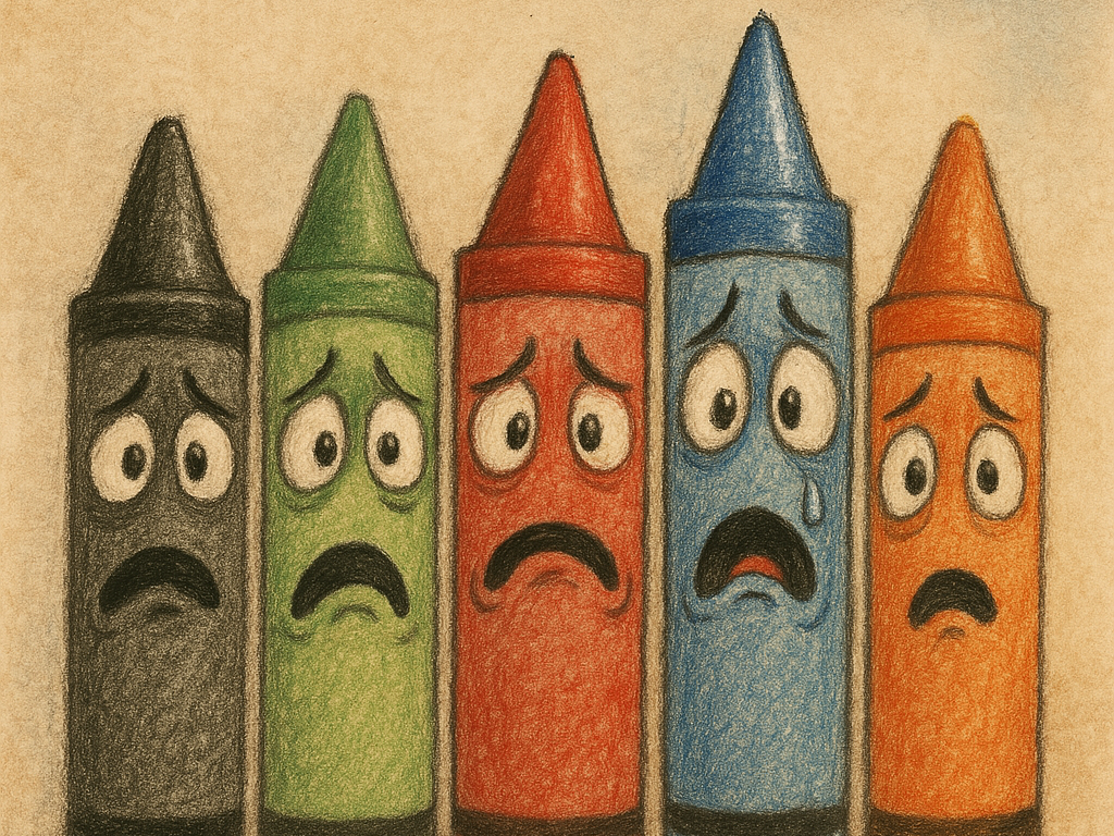 distressed crayons