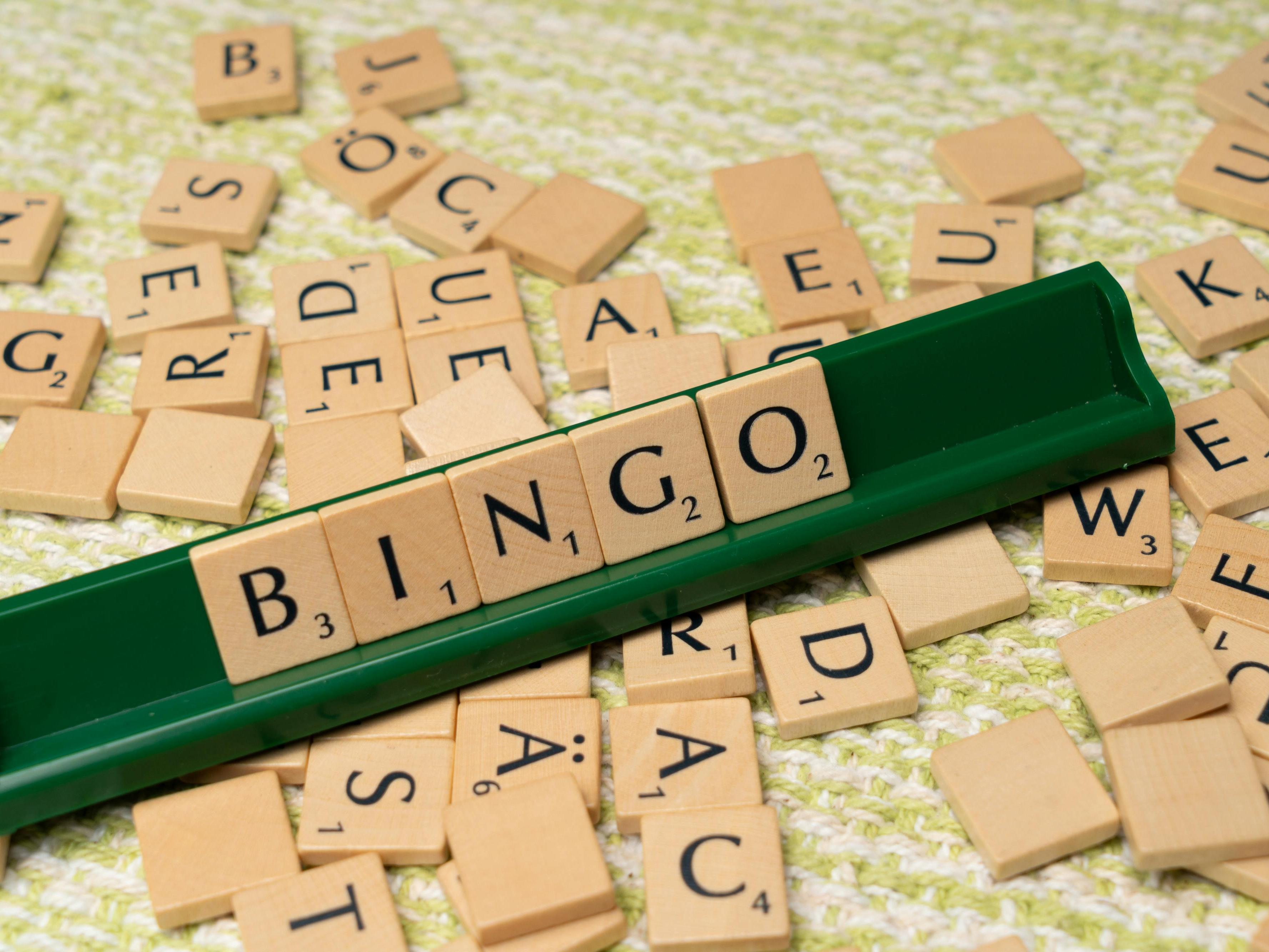 bingo on scrabble tiles